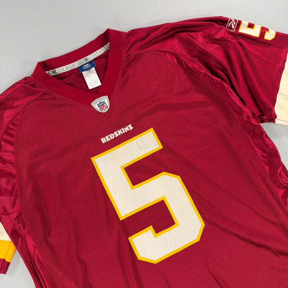 Reebok NFL Jersey Washington Redskins McNabb 5 XL Burgundy Mesh Onfield